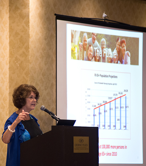 Maureen Maigret speaks at the Third Age Conference.